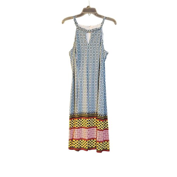 Maggy London Halter Dress Womens 14 Braided Neckline Polyester‎ Blend Keyhole - Picture 1 of 16